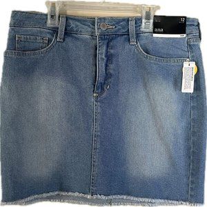 NWT a.n.a Size 12 Denim Mini Skirt Dark Rinse Denim